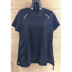 Danskin Now Exercise Shirt Large 12/14 Black